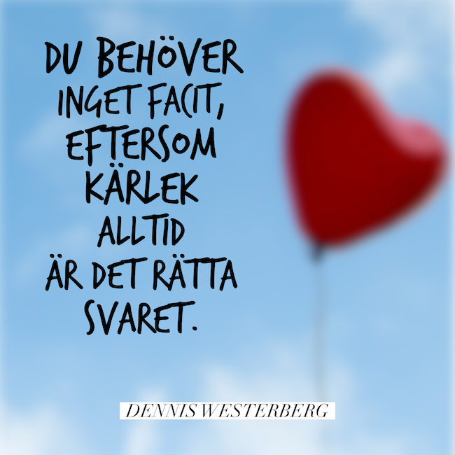 Du behöver inget facit…